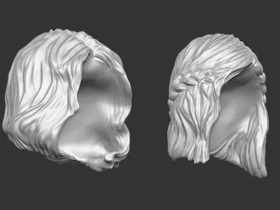 15 Female greek or roman statue hair styles hairdoo IMM brush 3D model