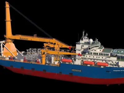 Akademik cherskiy  pipe layer 3D model