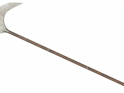 Sharp axe spear Low-poly 3D model