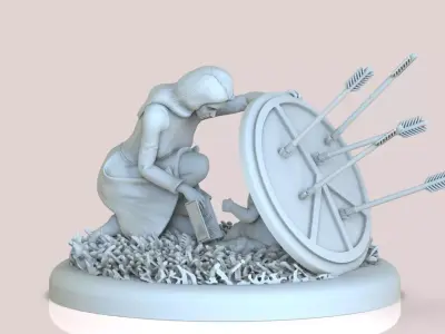 MOTHERS LOVE FOR THE CHILD 3D print model