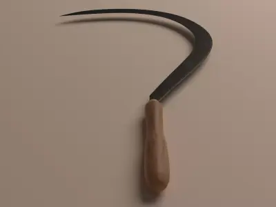 Rusted Sickle Low-poly 3D model
