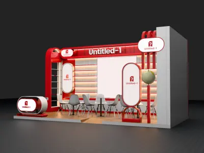 Exhibition Booth Design 3x6m Height 3m 3D model