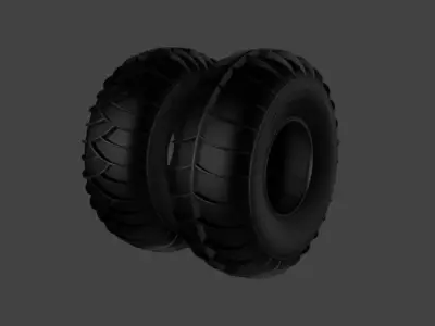 System3 Off-Road Sand Tire - High Detail 3D Model 3D model