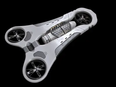 Armed Drone concept Textured Pbr 3D model