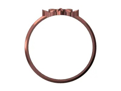 3 Flower Rosette Rings 3D print model