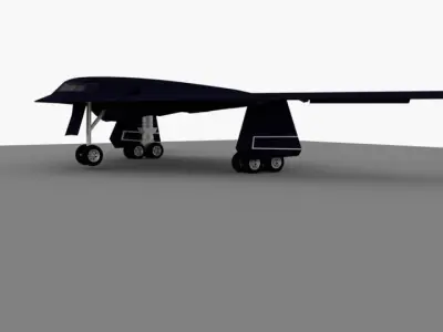 b2 bomber Low-poly 3D model
