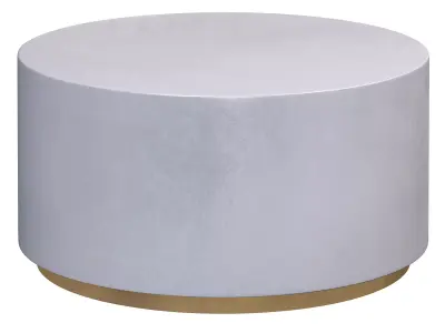 Industrial coffee table round cementlike coffee table by Homary 3D model