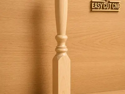 Wooden Furniture Leg CNC 3D Model 3D model