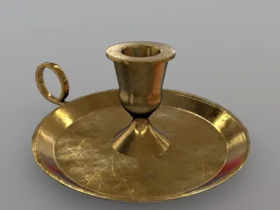 Candle Holder Low-poly 3D model