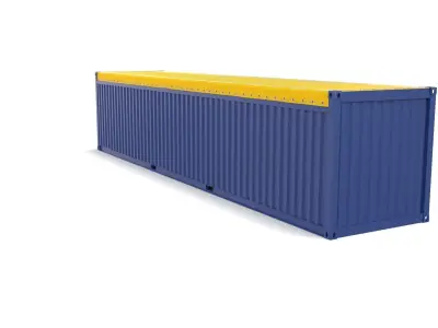 40ft Shipping Container Open Top 2 3D model