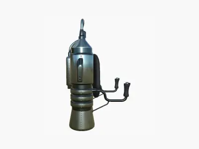 Jetpack E06 Chrome - SciFi Character Design Low-poly 3D model
