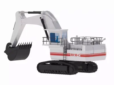 Excavator Mining RH90C Low-poly 3D model