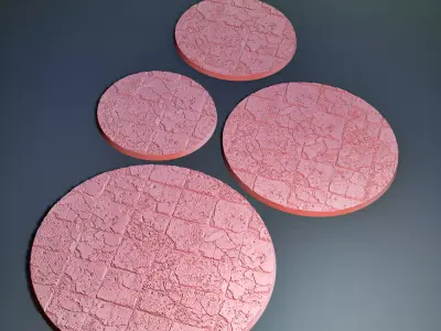 HD Base Set 29 - Large Damaged Tiles 3D print model