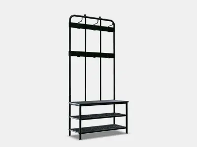 PINNIG coat rack with bench Low-poly 3D model