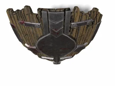 Shield 01 Low-poly 3D model