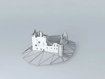 Ruined castle Free 3D model