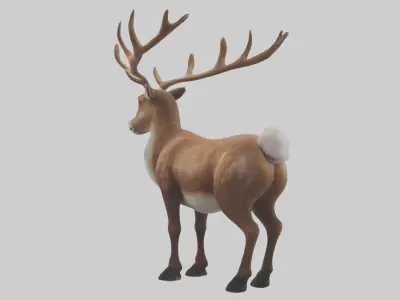 Reindeer deer Low-poly 3D model