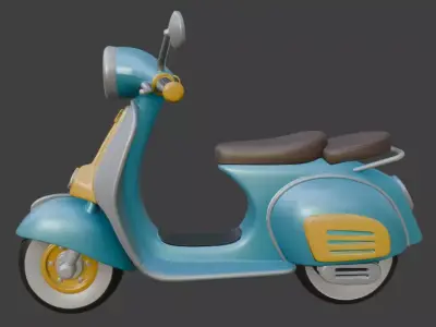 Scooter 3D Model 3D model buy
