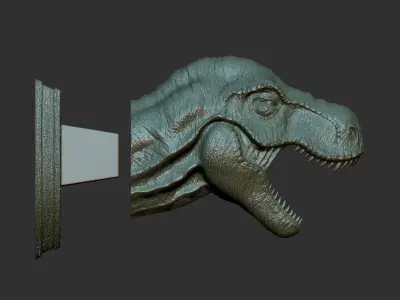 Dinosaurs - Head Wall Free 3D print model