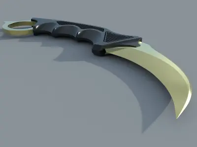 Karambit knife 3D model 5