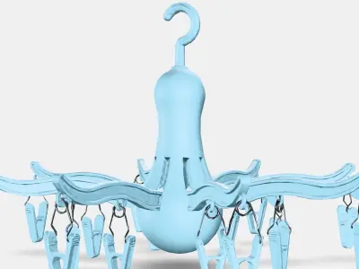 PRESSA mini rotary dryer16 clamps Low-poly 3D model
