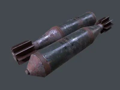 Mortar Projectile 60mm M83 3D model