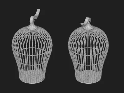 Bird cage Low-poly 3D model get
