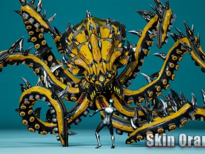 Sci-Fi Octopus Low-poly 3D model