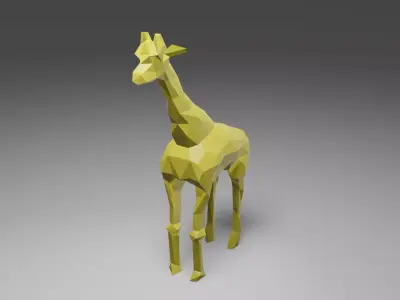 Geometric Giraffe Low-poly 3D model