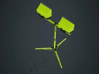 Mobile Construction Light 1 Untextured 3D model
