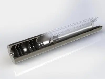 Compensator Sound level reduction silencer and suppressor Free 3D model