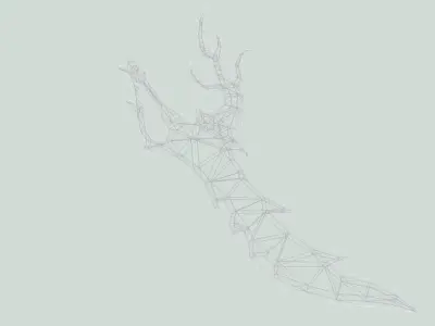 Ice Sword Low-poly 3D model buy