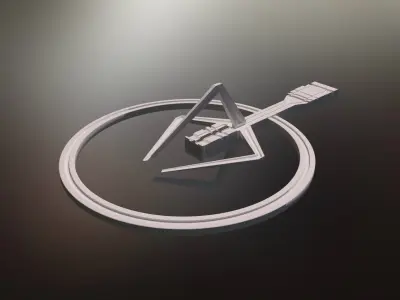 Sci-Fi Ring Spaceship  Low-poly 3D model