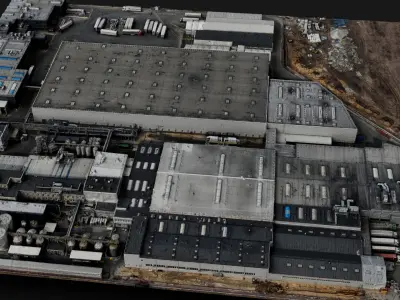 facility industrial warehouses area pt2 photogrammetry Low-poly 3D model