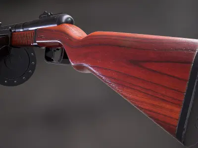 Shoutgun Weapon Low Poly Low-poly 3D model