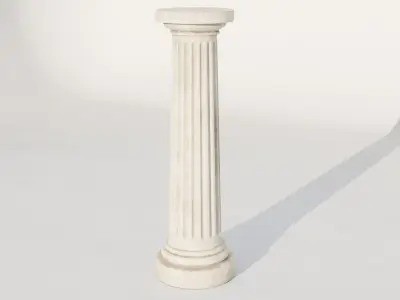 Old Columns High-Poly And Low-Poly Pack Low-poly 3D model