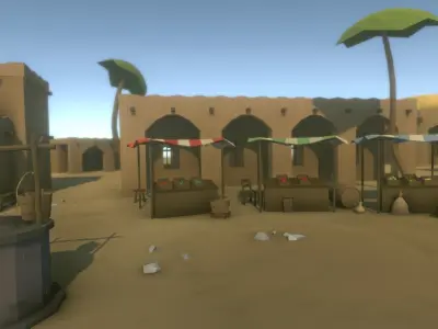 Low Poly Medieval Props Pack Low-poly 3D model