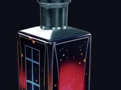 magic potion bottle Low-poly 3D model