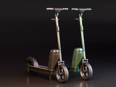 Electric scooter Low-poly 3D model by dimensionDazzle - Low-poly
