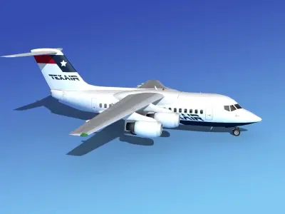 BAe 146-100 Texair 3D model