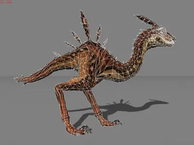 Raptors Animal Low-poly 3D model