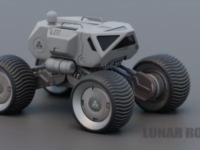LUNAR ROVER H-11 RIGGED 3D model