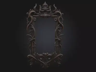 Gothic Elegance Frame  Ornate Craftsmanship with a Dark Flair 3D model