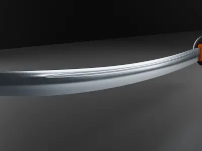 Weapon Sword Katana with wooden handle 3D model 3D model