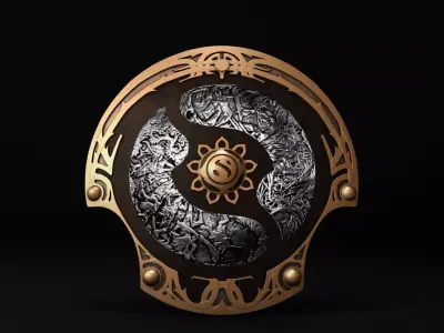 Dota 2 Championship Shield Low-poly 3D model