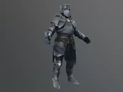 medieval knight 3D model