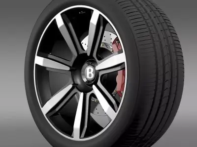 Bentley Continental GT wheel 3 3D model