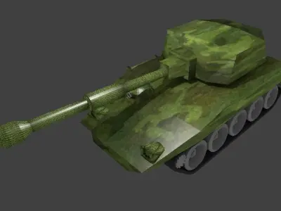 Tank Low-poly 3D model army Low-poly 3D model