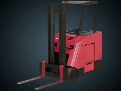 Forklift 2B Low-poly 3D model