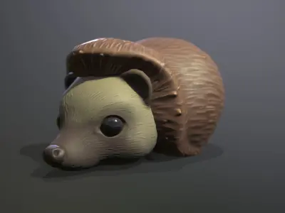 Hedgehog Low-poly 3D model